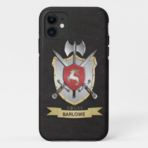 Capa Para iPhone Da Case-Mate Preto da crista da batalha de Sigil do veado