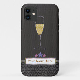 Capa Para iPhone Da Case-Mate Preto do famoso e do champanhe "mal lá "