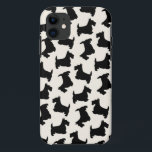 Capa Para iPhone Da Case-Mate Preto do teste padrão do cão do Scottie de Terrier<br><div class="desc">Preto do teste padrão do cão do Scottie de Terrier do Scottish</div>