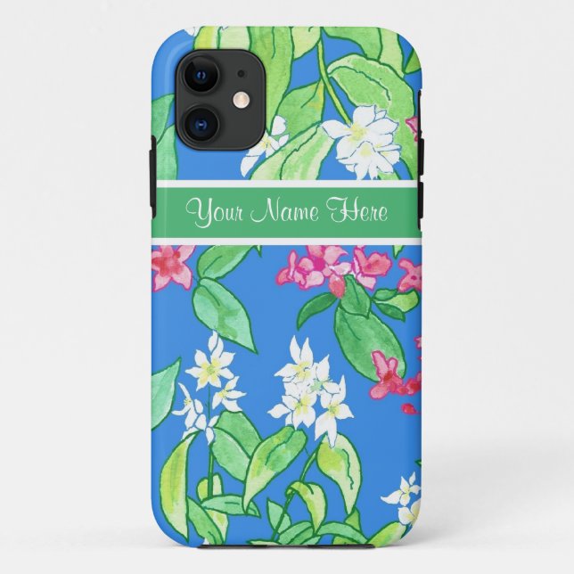 Capa Para iPhone Da Case-Mate Primavera Blossoms Weigela, Filadélfia em Azul (Verso)
