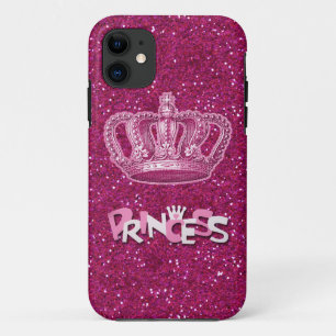 Capa Para iPhone Da Case-Mate Princesa Cinza Rosa Brilhante, Glitter & Vintage C