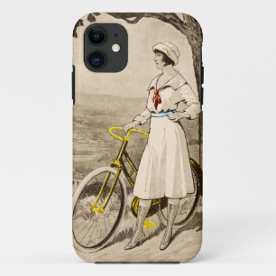 Capa Para iPhone Da Case-Mate Propaganda da bicicleta da mulher do 1920 do