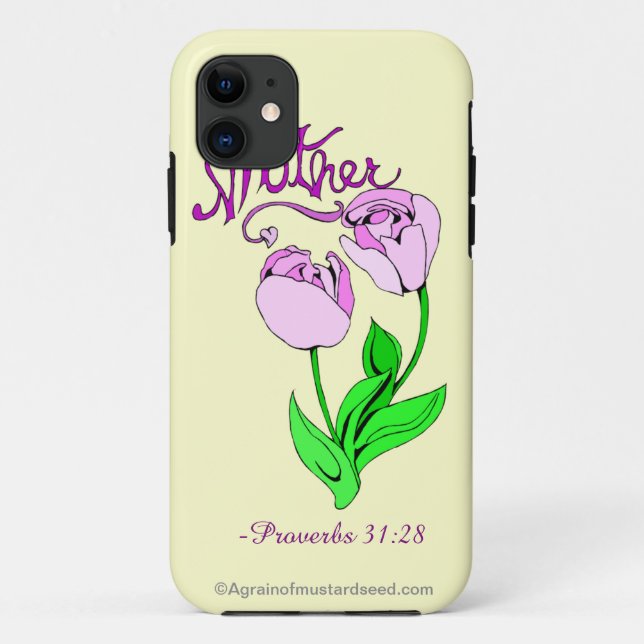 Capa Para iPhone Da Case-Mate Proverbs 31 Dia de as mães Mãe (Verso)