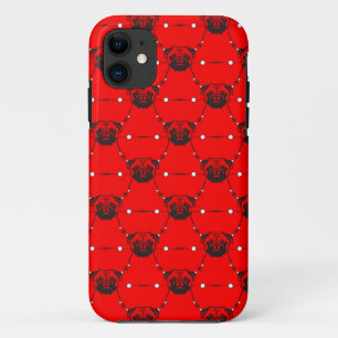 Capa Para iPhone Da Case-Mate Pugs em vermelho