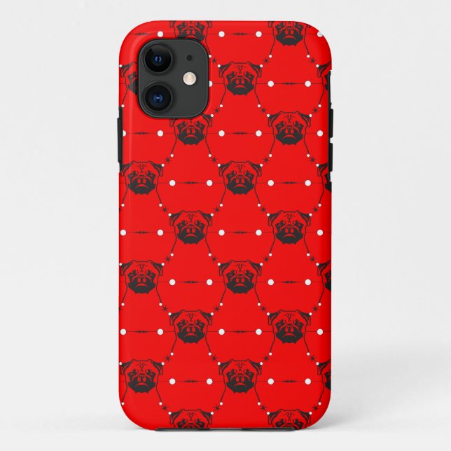 Capa Para iPhone Da Case-Mate Pugs em vermelho (Verso)