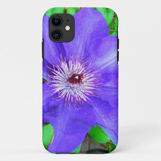 Capa Para iPhone Da Case-Mate Purple Clematis Flower (Verso)