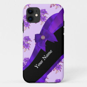 Capa Para iPhone Da Case-Mate Púrpura bonito, padrão floral da vinha
