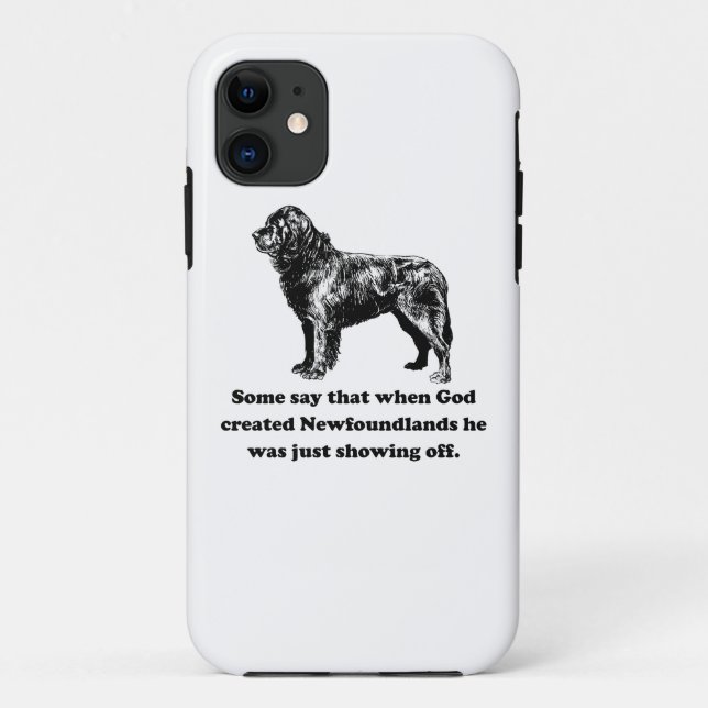 Capa Para iPhone Da Case-Mate Quando o deus criou Newfoundlands (Verso)