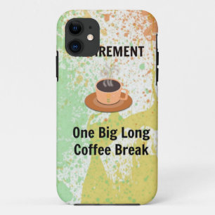 Capa Para iPhone Da Case-Mate Quebra de Café de Aposentadoria no Plano de Fundo