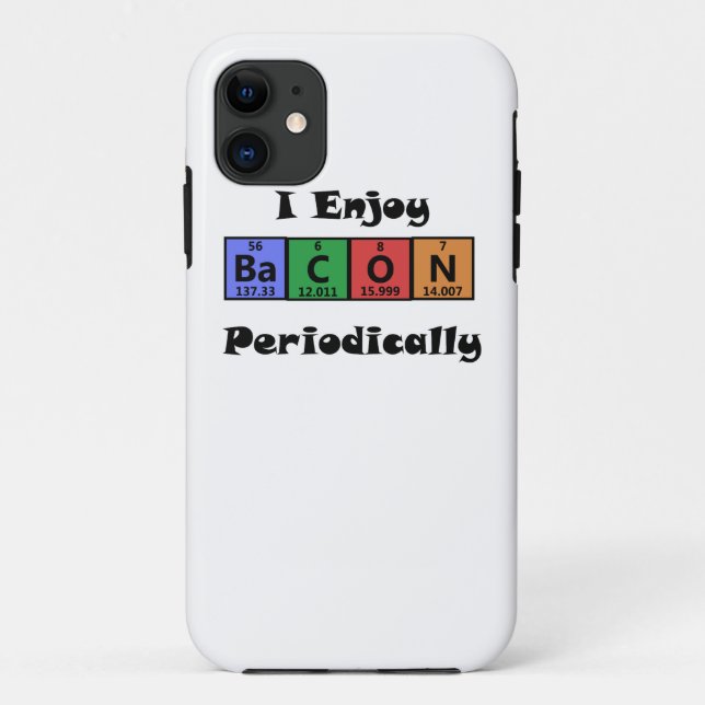 Capa Para iPhone Da Case-Mate Química da ciência do bacon da mesa periódica (Verso)