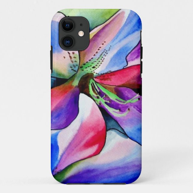 Capa Para iPhone Da Case-Mate Rainbow Azalea flor original de aquarela (Verso)