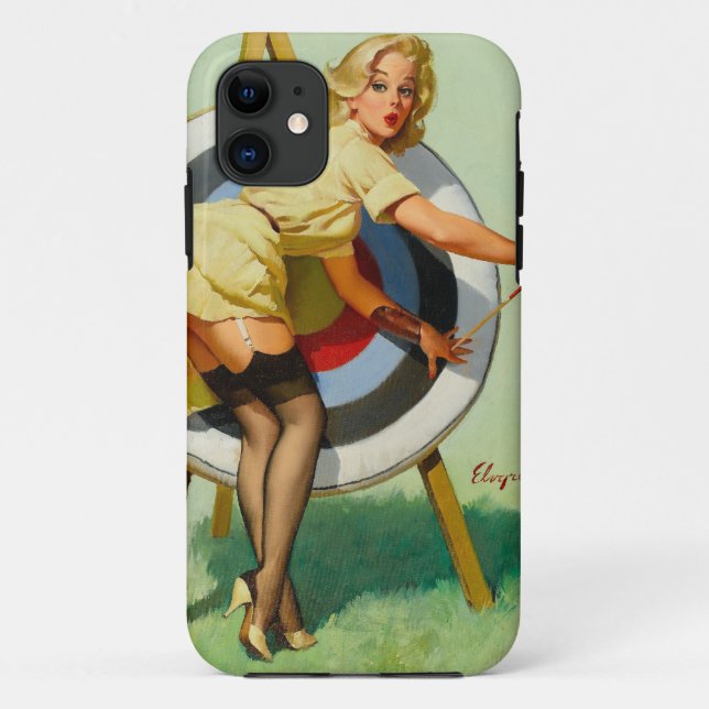 Capa Para iPhone Da Case-Mate Rapariga Pin-Up da Archery (Verso)