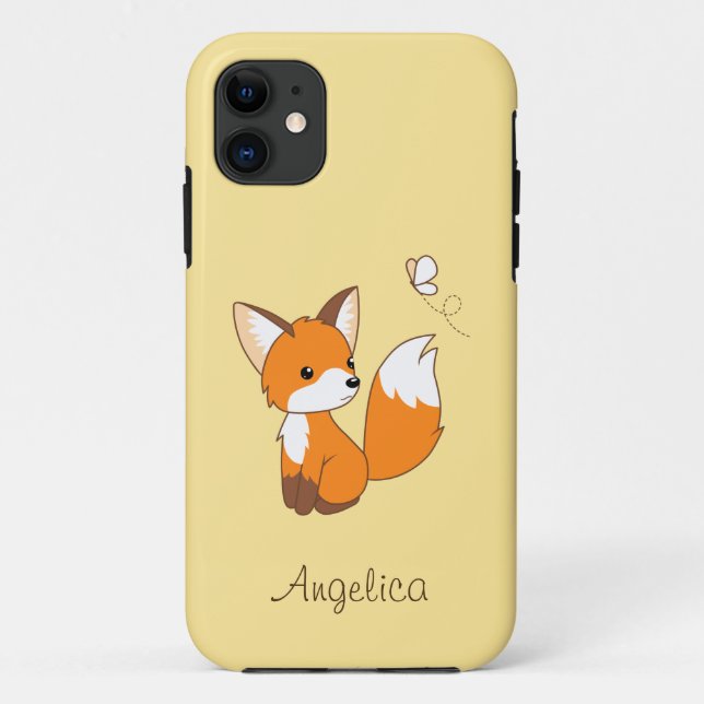 Capa Para iPhone Da Case-Mate Rapariga Raposa Olhando Borboleta (Verso)