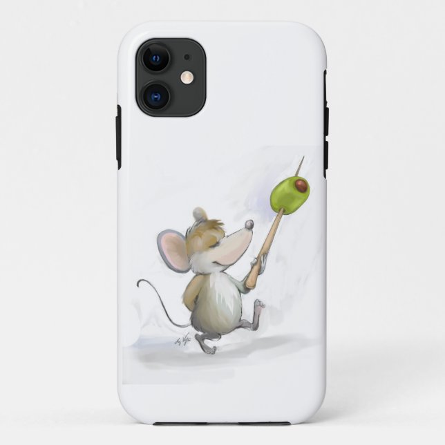 Capa Para iPhone Da Case-Mate Rato Alegre Moe com Olive (Verso)