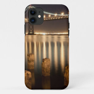 Capa Para iPhone Da Case-Mate Reflexões da noite da ponte da baía de Oakland