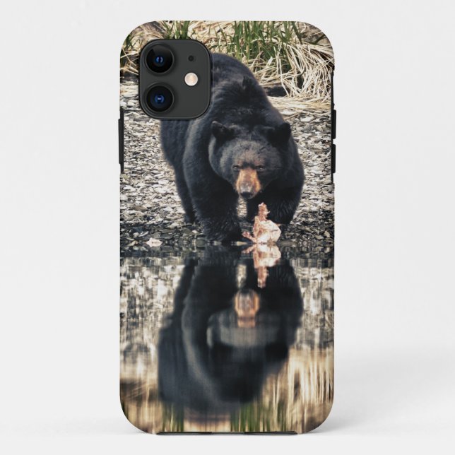 Capa Para iPhone Da Case-Mate Reflexos de Urso Negro (Verso)