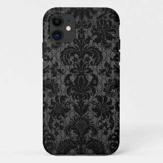 Capa Para iPhone Da Case-Mate renda falsa padrão damasco preto cinza