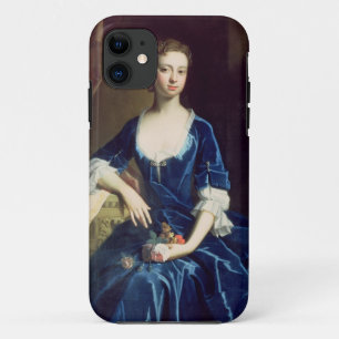 Capa Para iPhone Da Case-Mate Retrato de uma dama em um vestido de veludo azul (