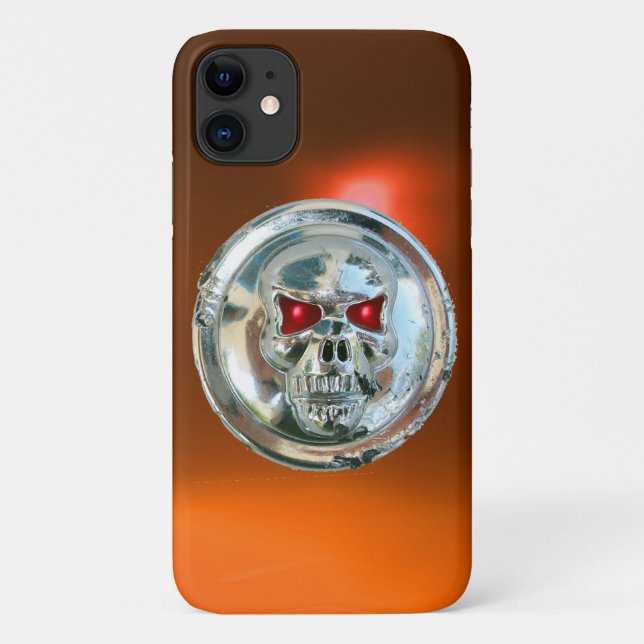 Capa Para iPhone Da Case-Mate RIDERS DE CRÂNIO MONOGRAMA laranja (Verso)