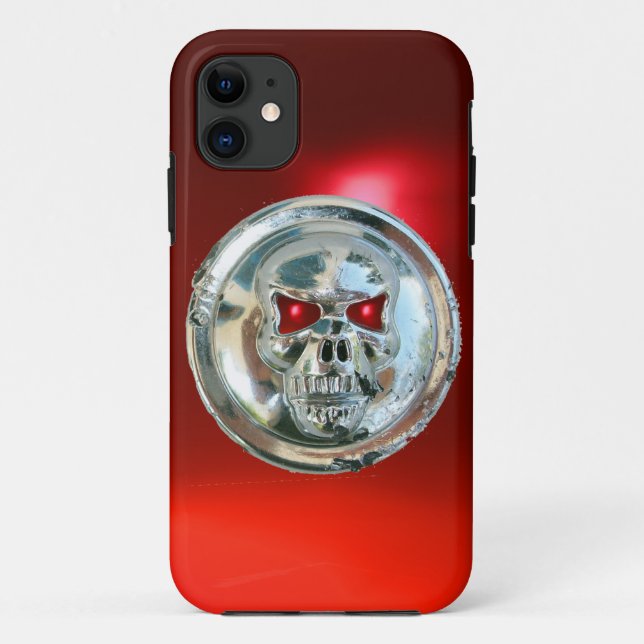Capa Para iPhone Da Case-Mate RIDERS DE CRÂNIO MONOGRAMA vermelho (Verso)