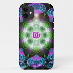 Capa Para iPhone Da Case-Mate Roda Gigante Azul Rosa Verde Arte Fractal Personal