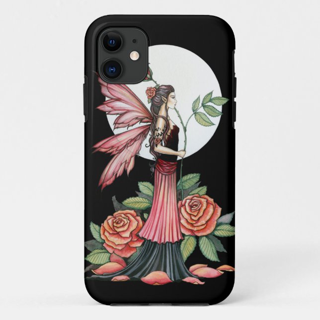 Capa Para iPhone Da Case-Mate Rosa de Fogo Gótica Fada Fantasia Arte (Verso)
