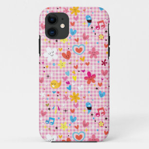Capa Para iPhone Da Case-Mate rosa do teste padrão dos desenhos animados do