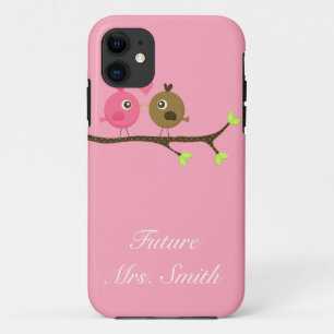 Capa Para iPhone Da Case-Mate Rosa e Sra. do futuro dos pássaros do amor das