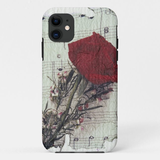 Capa Para iPhone Da Case-Mate <Rose and Music> por Kim Koza 2 (Verso)