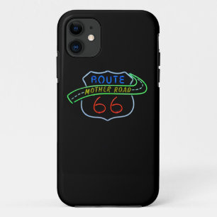 Capa Para iPhone Da Case-Mate Rota 66, a estrada da mãe, sinal de néon