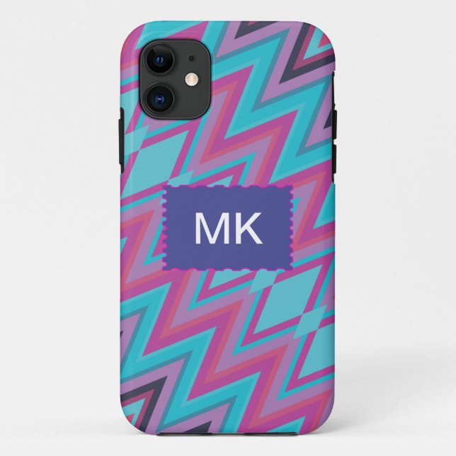 Capa Para iPhone Da Case-Mate Roxo e Aqua Tribal (Verso)