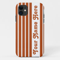 Rust Red Safari Stripe com nome