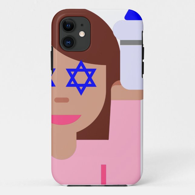 Capa Para iPhone Da Case-Mate sacudir de cabelo chanukkah emoji (Verso)