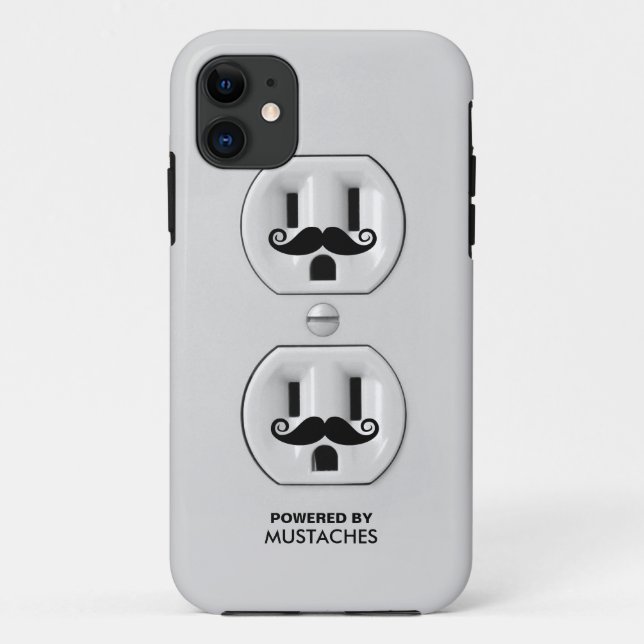 Capa Para iPhone Da Case-Mate Saída de energia personalizada de bigode (Verso)