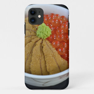 Capa Para iPhone Da Case-Mate Salmon Roe Urchin Rice Bowl Japonês Comida Preta