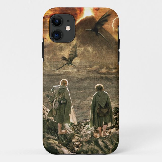 Capa Para iPhone Da Case-Mate Sam e FRODO™ aproximando-se do monte Doom (Verso)