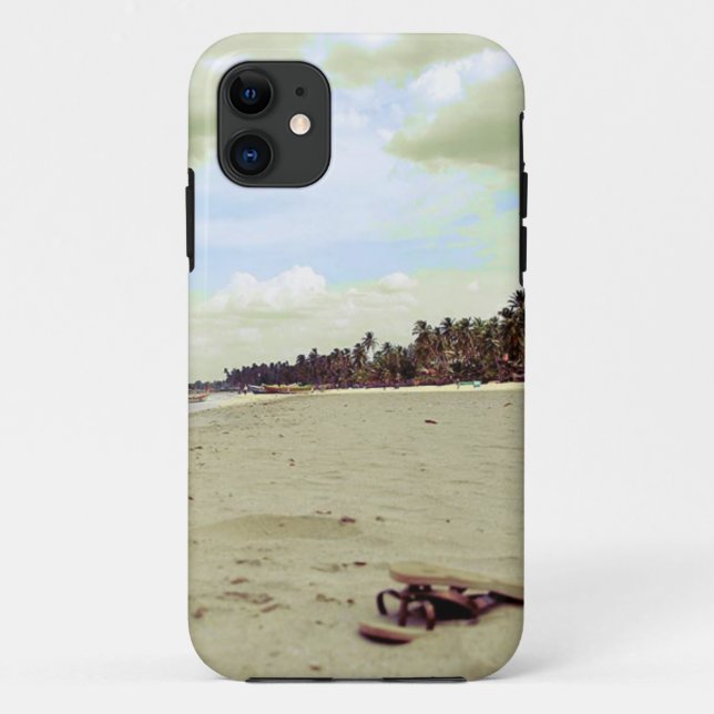 Capa Para iPhone Da Case-Mate Sandálias na Praia Tropical (Verso)