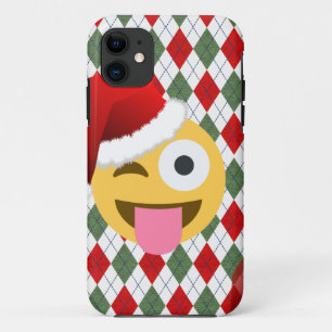 Capa Para iPhone Da Case-Mate santa claus piscar os olhos emoji