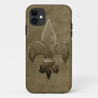 Capa Para iPhone Da Case-Mate Santos de veludo Dourado Fleur De Lis