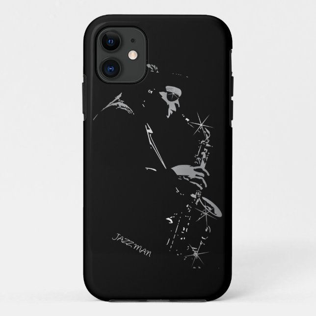 Capa Para iPhone Da Case-Mate Saxofone Jazz Player Art Design (Verso)