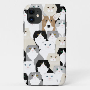 Capa Para iPhone Da Case-Mate SE do iPhone dos gatos e dos cães +caso de