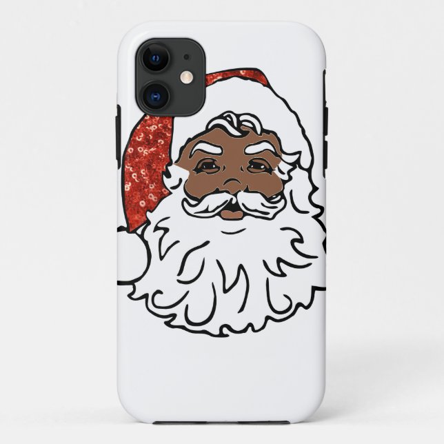 Capa Para iPhone Da Case-Mate sequências de preto santa claus (Verso)