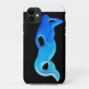 Capa Para iPhone Da Case-Mate sereia azul no caso preto