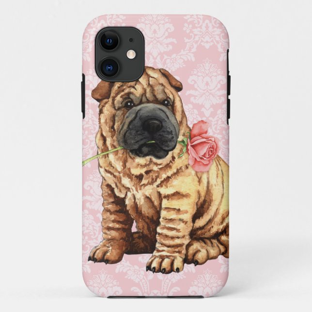 Capa Para iPhone Da Case-Mate Shar-Pei do Rosa namorados (Verso)
