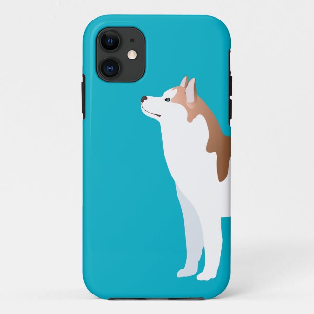 Capa Para iPhone Da Case-Mate Siberian Husky - Vermelho - Modelo de Raça (Verso)