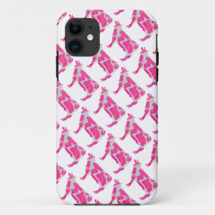 Capa Para iPhone Da Case-Mate Silhueta cor-de-rosa e branca da vaca