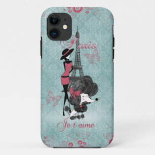 Capa Para iPhone Da Case-Mate Silhueta de poodle francesa Elegant Vintage