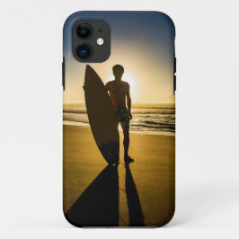 Capa Para iPhone Da Case-Mate Silhueta de surfista durante o nascer do sol
