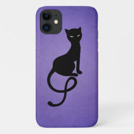 Capa Para iPhone Da Case-Mate Silhueta Gato Mau Graciosa - Roxo Gatinho Preto