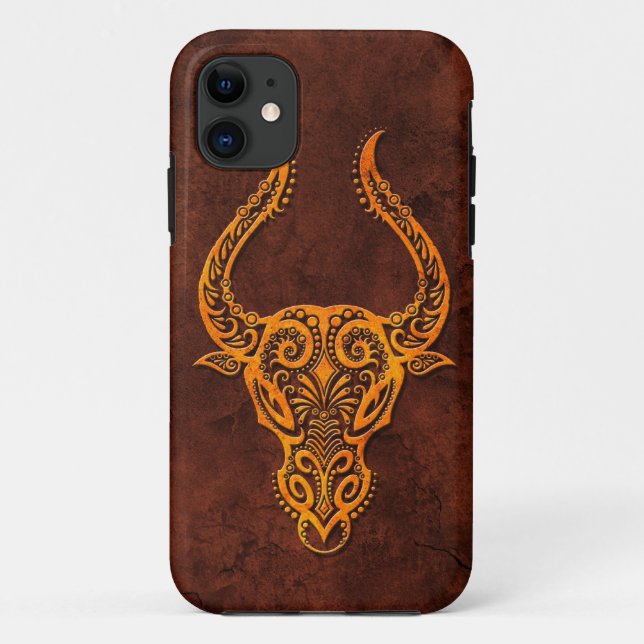 Capa Para iPhone Da Case-Mate Símbolo de pedra do Taurus de Intrictate (Verso)
